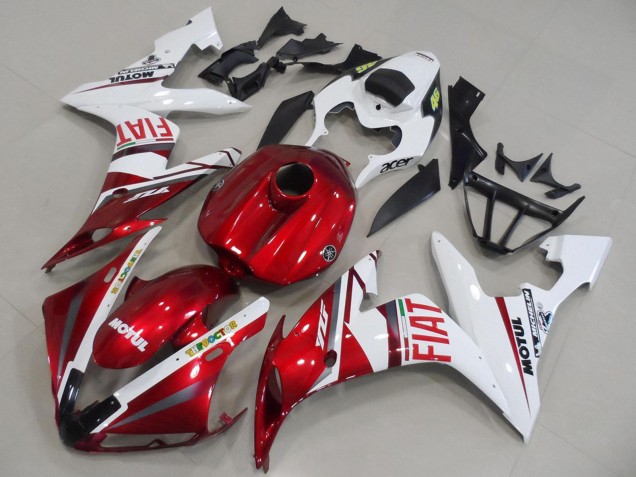 2004-2006 White Red Fiat Motul Yamaha YZF R1 Motorcycle Fairings UK