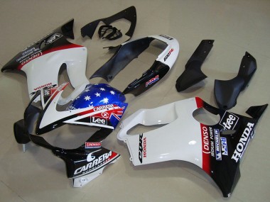 Buy 2004-2007 White Red Blue Glossy Black Star Lee Carrera Honda CBR600 F4i Motorcycle Fairings UK