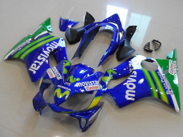 2004-2007 Blue Green MoviStar Castrol Honda CBR600 F4i Motorcycle Fairings UK