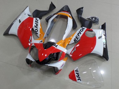 Buy 2004-2007 White Red Yellow Glossy Back Repsol Honda CBR600 F4i Motorcycle Fairings UK