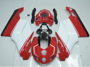 Buy 2005-2006 White Red Glossy Black Ducati 999 Motorcycle Fairings UK