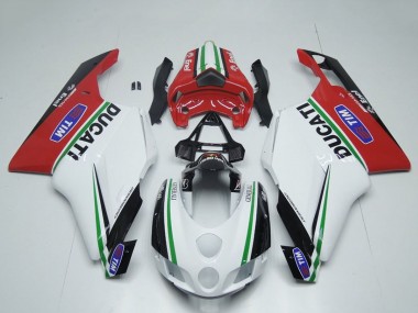 Buy 2005-2006 White Red Green Glossy Black Enel Generali Tim Ducati 749 999 Motorcycle Fairings UK