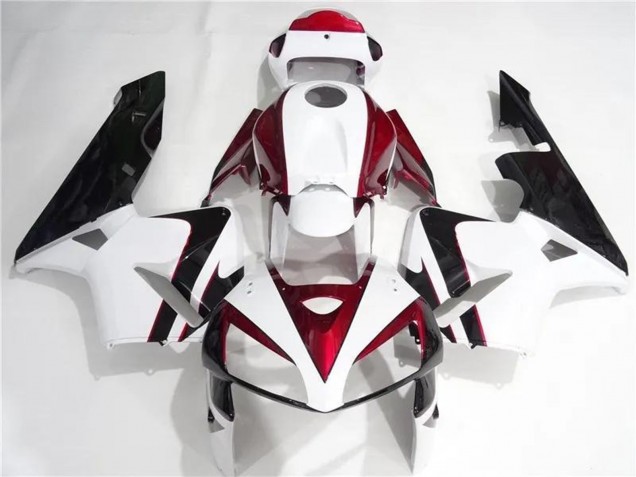 2005-2006 White Red Black Honda CBR600RR Motorcycle Fairings Kits UK
