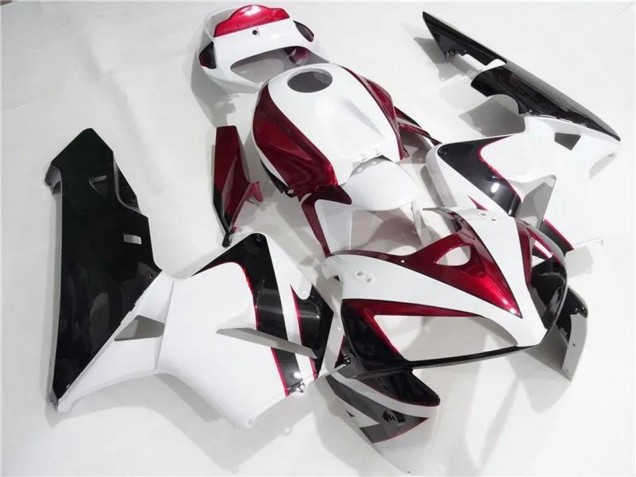 2005-2006 White Red Black Honda CBR600RR Motorcycle Fairings Kits UK