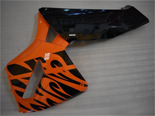 2005-2006 Orange Black Flame Honda CBR600RR Motorcycle Fairing UK