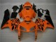 2005-2006 Orange Black Flame Honda CBR600RR Motorcycle Fairing UK