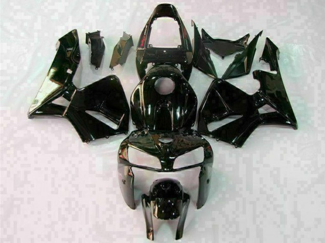 2005-2006 Glossy Black White Honda CBR600RR Motorcycle Fairings UK