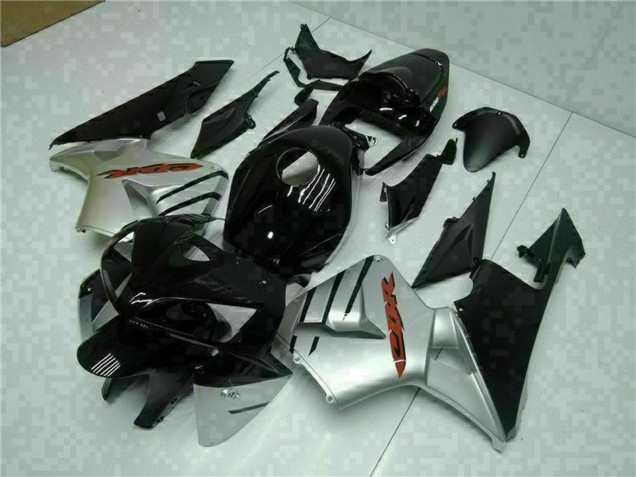 2005-2006 Glossy Black Silver Honda CBR600RR Motorcycle Fairings UK