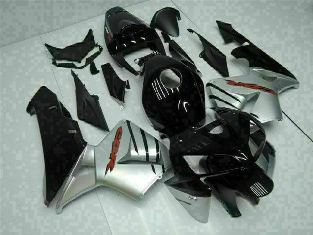 2005-2006 Glossy Black Silver Honda CBR600RR Motorcycle Fairings UK