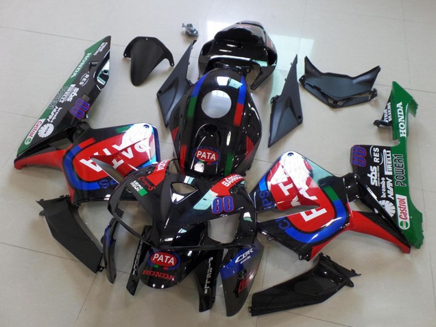 2005-2006 Black Red Green Pata Honda CBR600RR Motorcycle Fairings UK