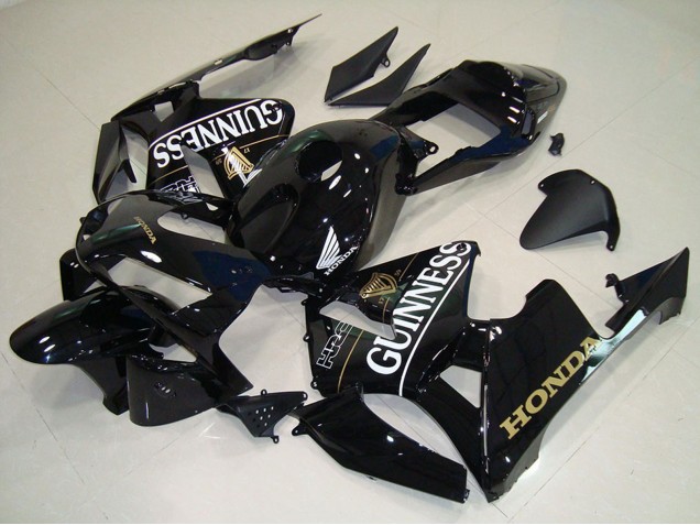 2005-2006 Glossy Black Gunness Honda CBR600RR Motorcycle Fairings UK