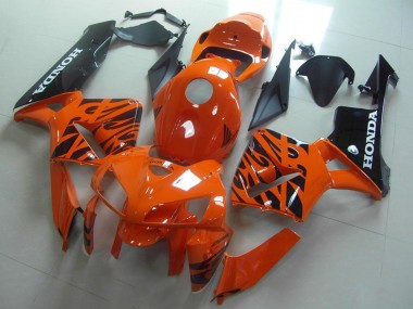Buy 2005-2006 Orange Black Flame Honda CBR600RR Motorcycle Fairings UK