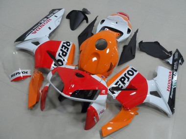 Buy 2005-2006 Orange White Red Glossy Black Repsol Honda CBR600RR Bike Fairings UK