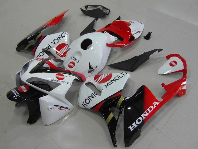 2005-2006 White Red Glossy Black Konica Minolta Honda CBR600RR Motorcycle Fairings UK