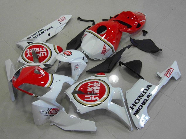 2005-2006 White Red Lucky Strike Honda CBR600RR Motorcycle Fairings UK