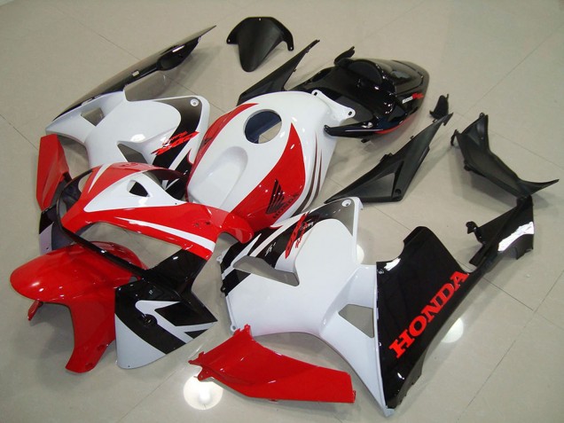 2005-2006 White Red Black Honda CBR600RR Motorcycle Fairing UK