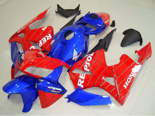 2005-2006 Blue Red Spider Man Repsol Honda CBR600RR Motorcycle Fairings UK
