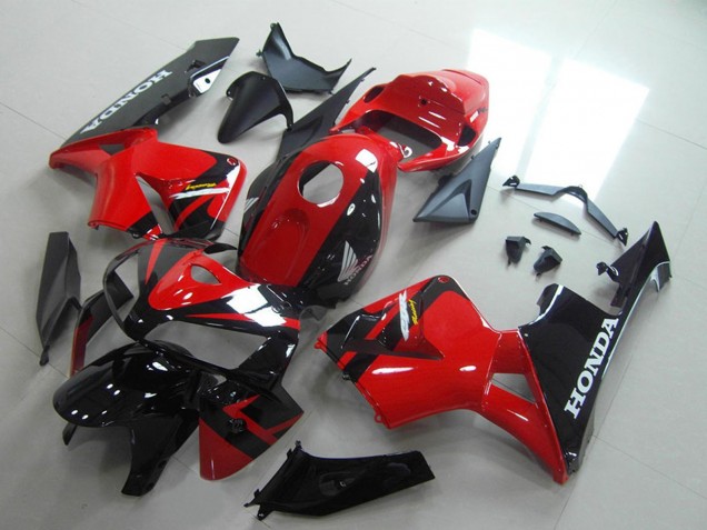 2005-2006 Red Glossy Black Honda CBR600RR Motorcycle Fairings UK
