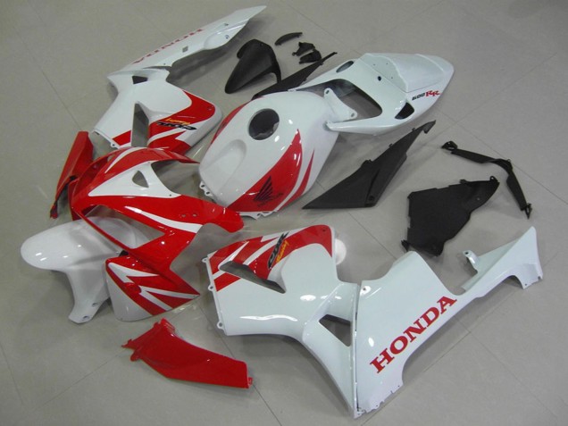 2005-2006 White Red Honda CBR600RR Motorcycle Fairings UK