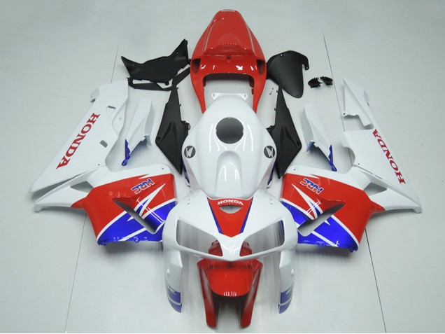 2005-2006 White Red Blue HRC Honda CBR600RR Motorcycle Fairing Kits UK