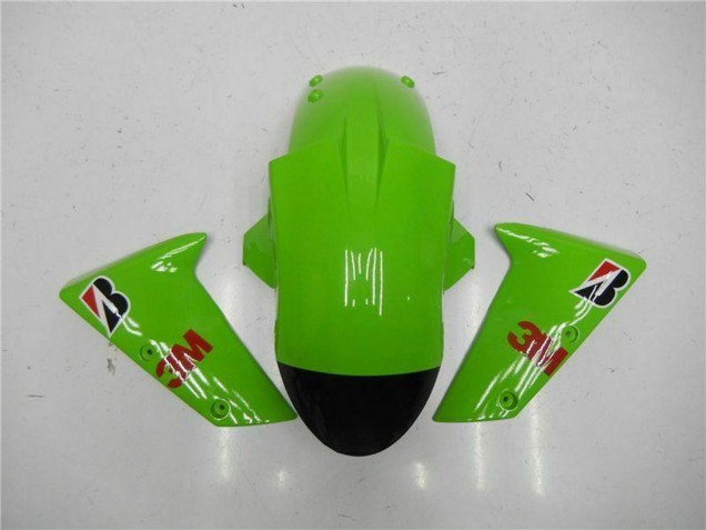 2005-2006 Green Glossy Black Elf Kawasaki ZX6R Motorcycle Fairings UK