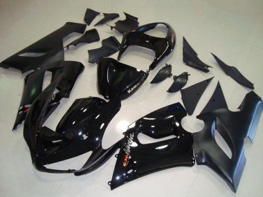 Buy 2005-2006 Glossy Black Matte Black Silver Red Kawasaki ZX6R Motorcycle Fairings UK