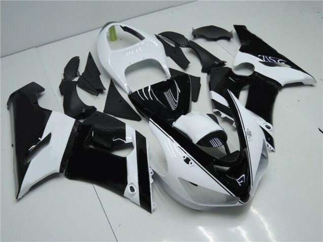 2005-2006 White Glossy Black Kawasaki ZX6R Motorcycle Fairings UK