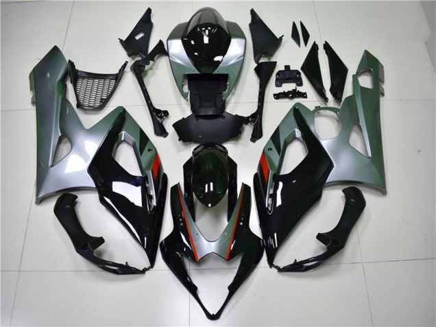2005-2006 Glossy Black Silver Suzuki GSXR 1000 Motorcycle Fairing UK