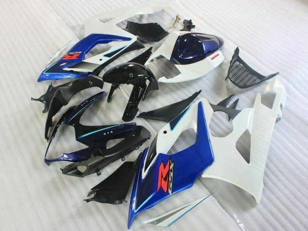 2005-2006 White Blue Glossy Black Suzuki GSXR 1000 Motorcycle Fairing Kits UK