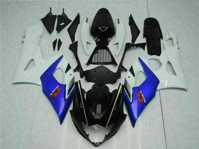 2005-2006 White Blue Glossy Black Suzuki GSXR 1000 Motorcycle Fairing UK