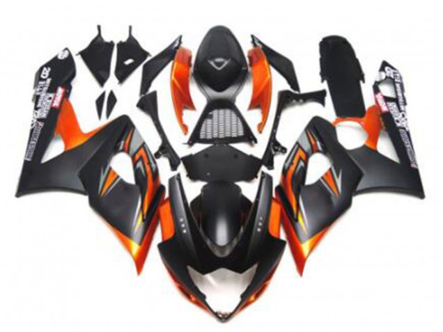 2005-2006 Glossy Black Matte Black Black Orange Suzuki GSXR 1000 Motorcycle Fairings UK