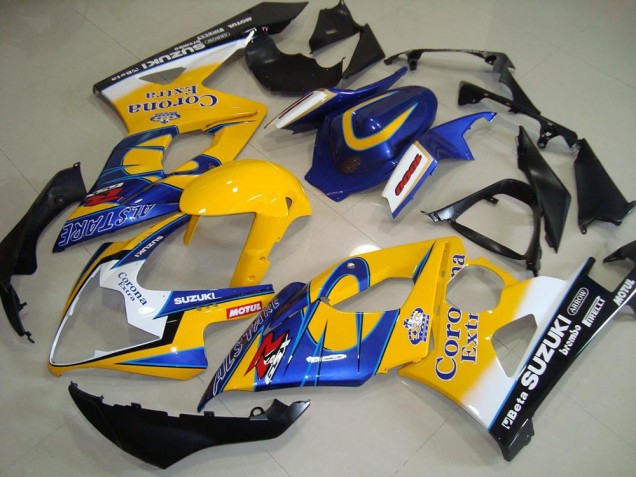 2005-2006 Yellow White Black Corona Suzuki GSXR 1000 Motorcycle Fairings UK