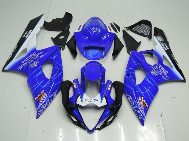 2005-2006 Blue White Black Corona Suzuki GSXR 1000 Motorcycle Fairings UK