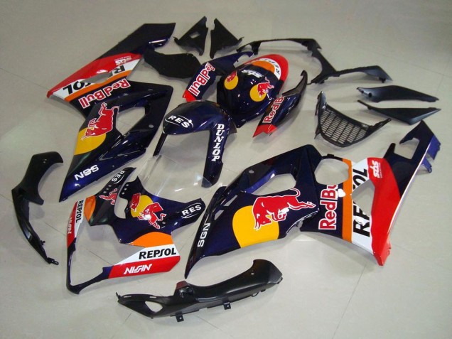 2005-2006 Dark Blue Yellow Red Bull Repsol Suzuki GSXR 1000 Motorcycle Fairings UK