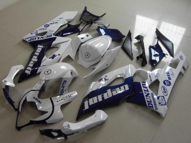 Buy 2005-2006 White Dark Blue Jordan Suzuki GSXR 1000 Motorcycle Fairings UK