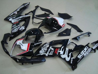 Buy 2005-2006 Glossy Black White Red Relentless Suzuki GSXR 1000 Motorcycle Fairings UK