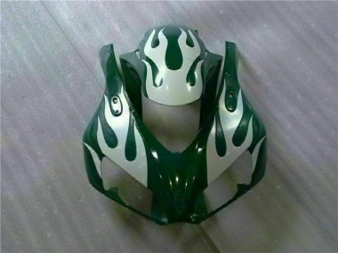 Buy 2006-2007 White Green Flame Honda CBR1000RR Motorcycle Fairings UK