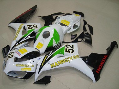 Buy 2006-2007 White Green Yellow Glossy Black Hannspree 52 Honda CBR1000RR Motorcycle Fairings UK