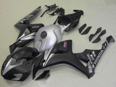 Buy 2006-2007 Silver Matte Black Honda CBR1000RR Motorcycle Fairing Kits UK