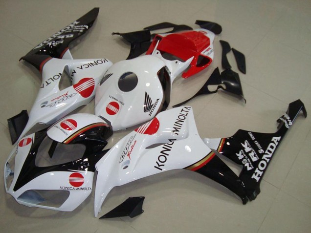 2006-2007 White Red Glossy Black Konica Minolta Honda CBR1000RR Motorcycle Fairing UK
