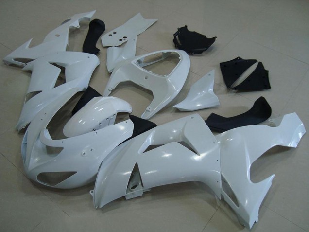2006-2007 White Kawasaki ZX10R Motorcycle Fairings UK