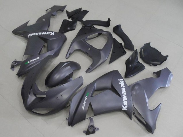 2006-2007 Matte Grey White Decal Kawasaki ZX10R Motorcycle Fairings UK
