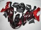 2006-2007 Glossy Black Red Flame Kawasaki ZX10R Motorcycle Fairing UK