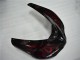 2006-2007 Glossy Black Red Flame Kawasaki ZX10R Motorcycle Fairing UK