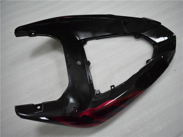 2006-2007 Glossy Black Red Flame Kawasaki ZX10R Motorcycle Fairing UK