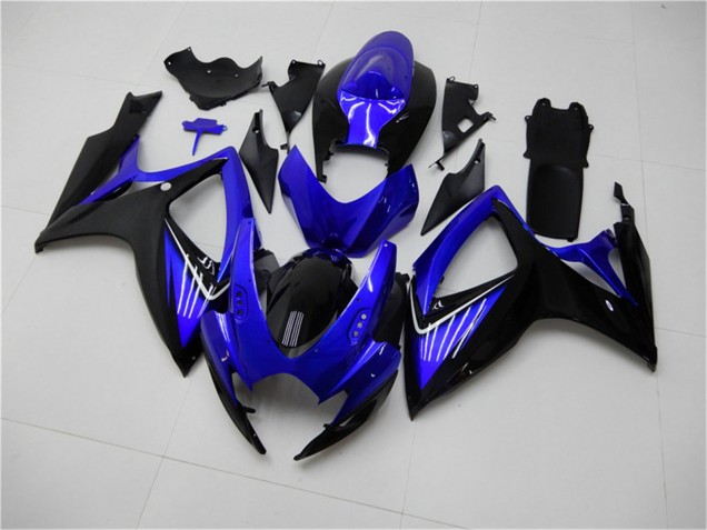 2006-2007 Blue Glossy Black Suzuki GSXR 600/750 Motorcycle Fairings UK