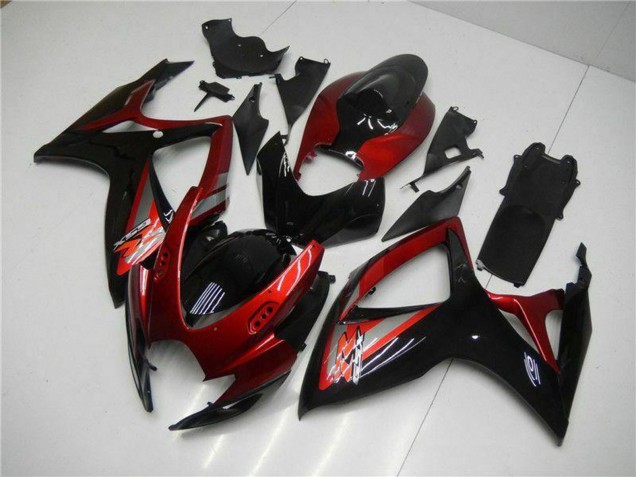 2006-2007 Red Glossy Black Suzuki GSXR 600/750 Motorcycle Fairing UK