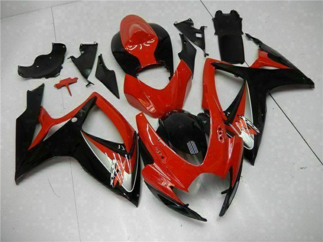 2006-2007 Red Glossy Black Suzuki GSXR 600/750 Motorcycle Fairings UK