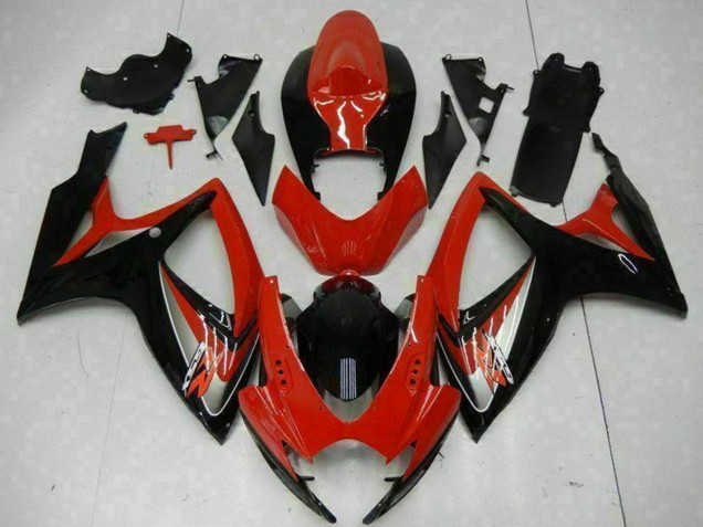 2006-2007 Red Glossy Black Suzuki GSXR 600/750 Motorcycle Fairings UK