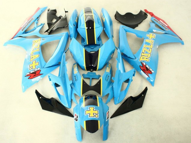 2006-2007 Light Blue Black Yellow Rizla Suzuki GSXR 600/750 Motorcycle Fairings UK